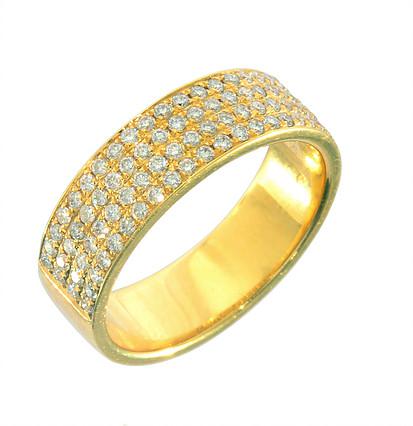 טבעת פווה יהלומים צהובה
